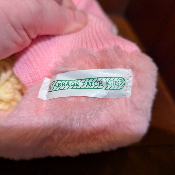 Vintage 1984 CABBAGE PATCH KIDS Pink Slippers Shoes - New With Tags - Hole - Picture 5 of 7